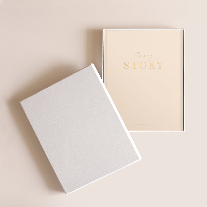 This Is My Story Memoir Journal Cream Boxed - additional view | Travel & Tide