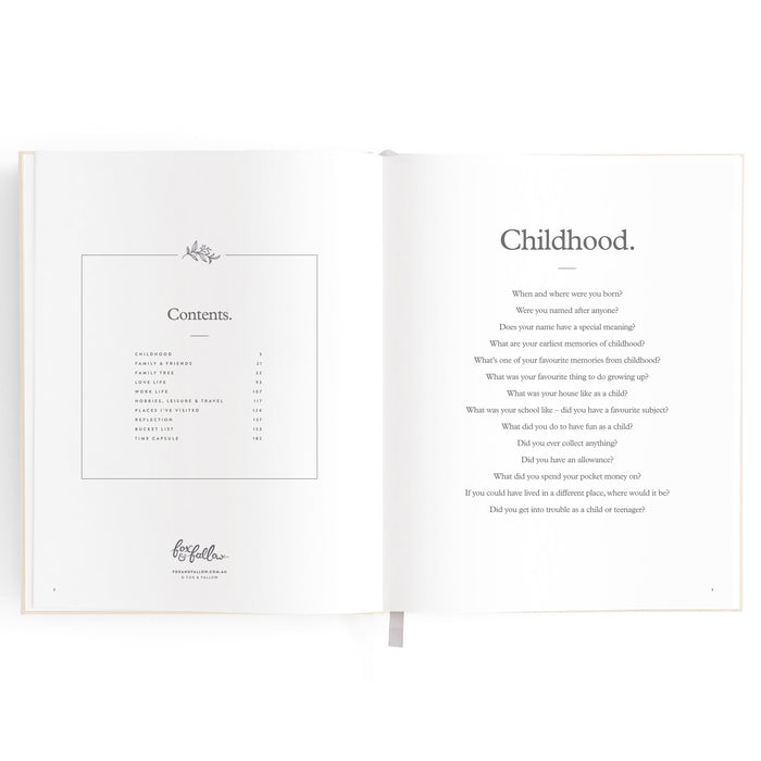 This Is My Story Memoir Journal Cream Boxed - additional view | Travel & Tide