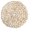Natural shell mat large 20x20cm coastal home decor — Travel and Tide