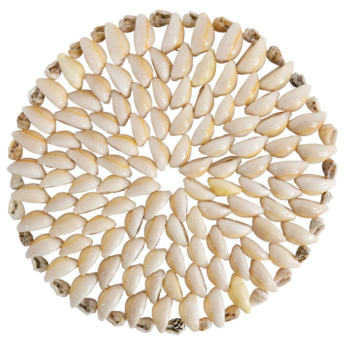 Natural shell mat medium 15x15cm coastal home decor — Travel and Tide