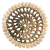 Natural shell mat small 10x10cm coastal home decor — Travel and Tide