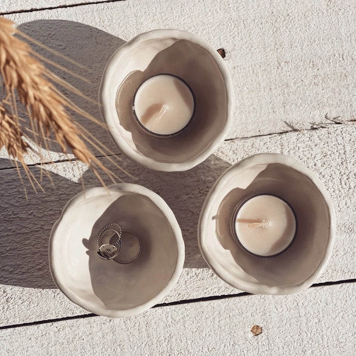 Soleil Pinched Tealight Holder - detail view | Travel & Tide
