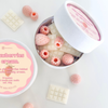 Travel and Tide waffle wax melts styled in a coastal home setting – Strawberries and Cream fragrance