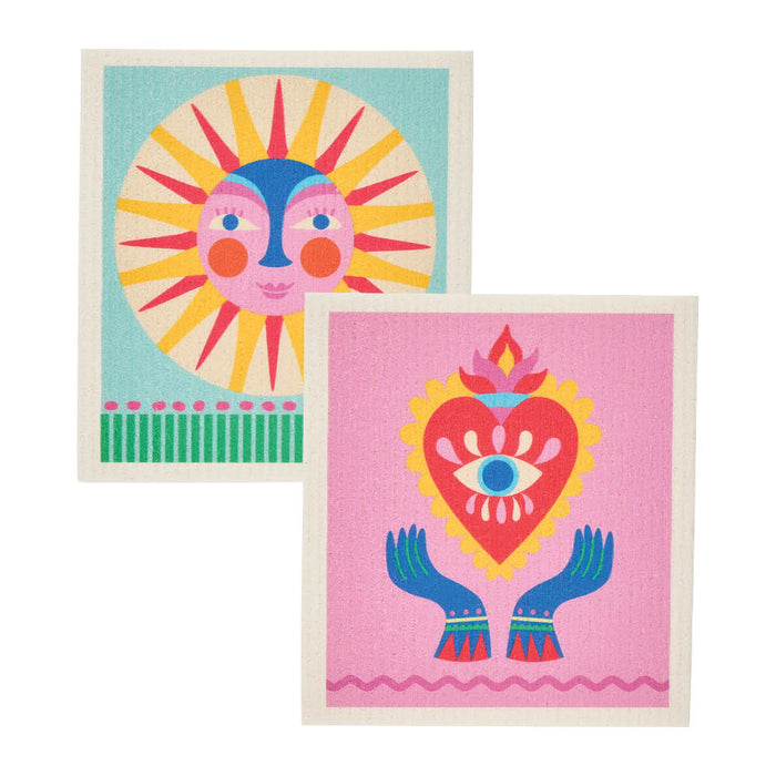 Swedish-Style Dish Cloths – 2-Pack Eco-Friendly - detail view | Travel & Tide
