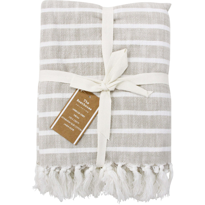 Harbour Stripe Dune Throw | coastal lifestyle Australia | Travel & Tide