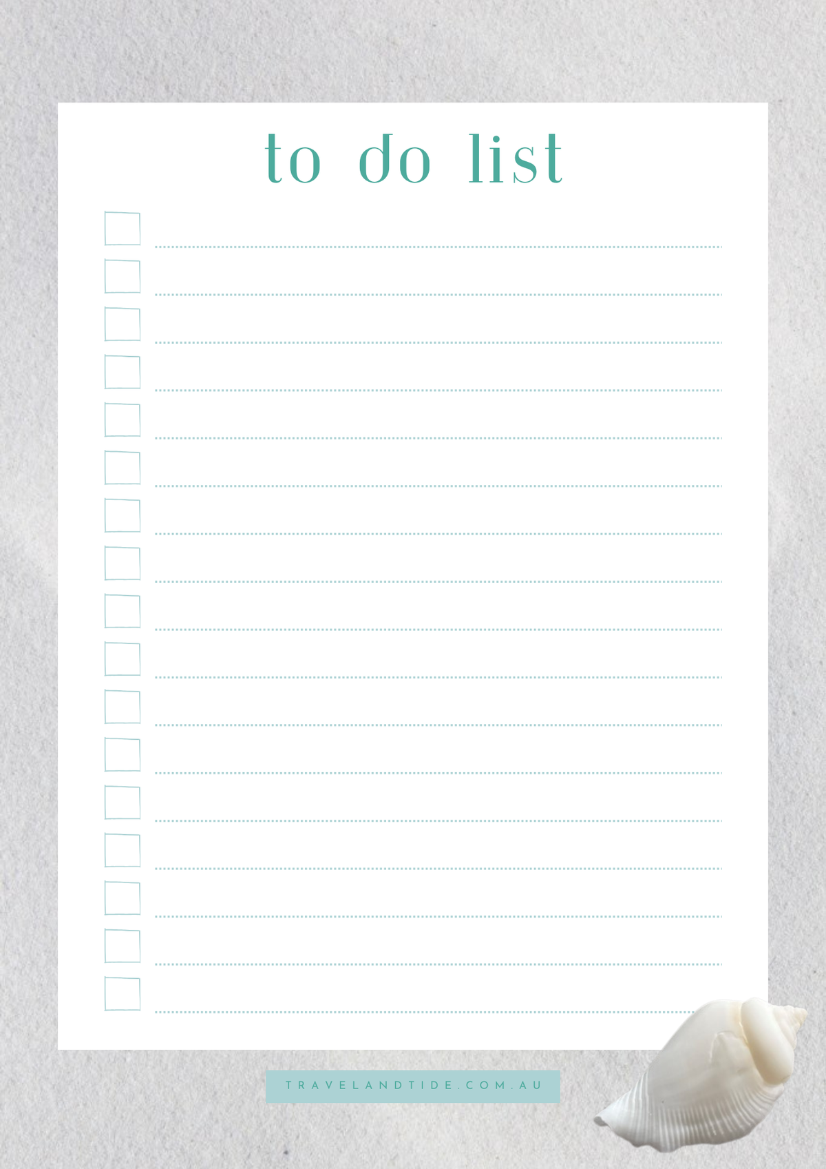 To Do List - Shell - Digital Version