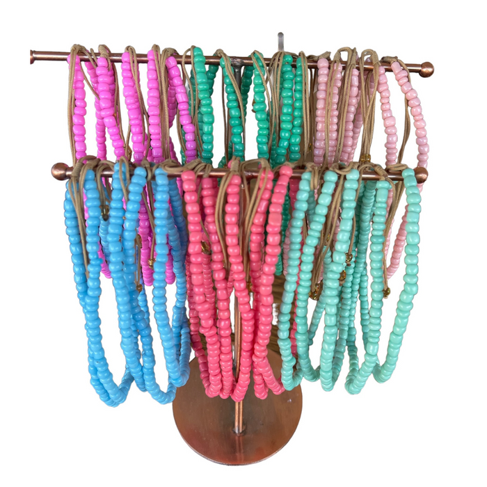 Coloured Bead Anklets