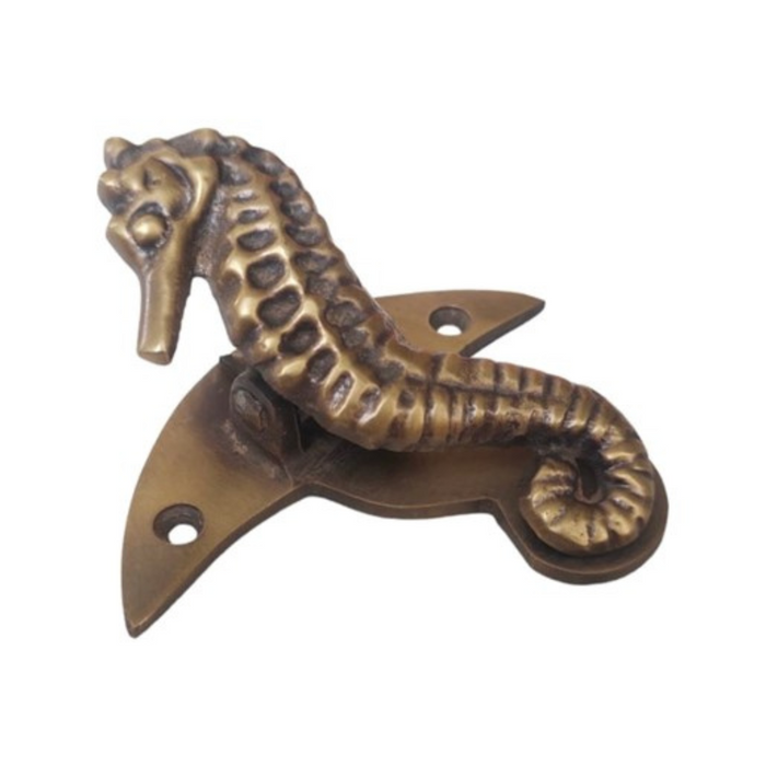 Brass Seahorse Wall Clip