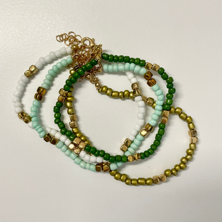 Adjustable Gold Beaded Anklets | coastal lifestyle Australia | Travel & Tide