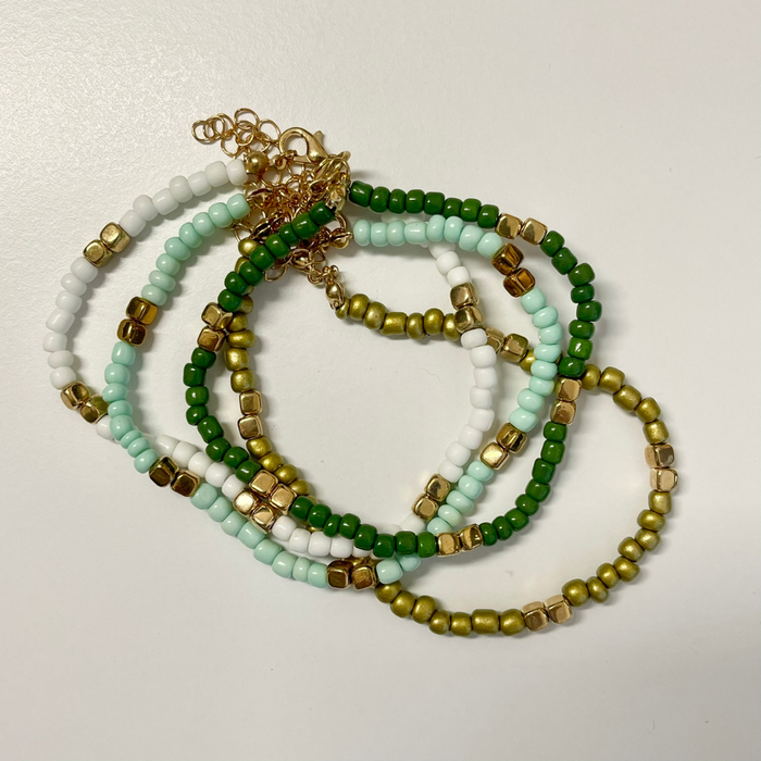 Adjustable Gold Beaded Anklets | coastal lifestyle Australia | Travel & Tide