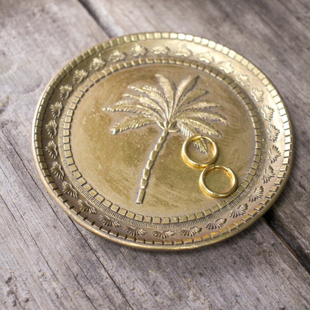 Golden Palm Trinket Dish | coastal lifestyle Australia | Travel & Tide