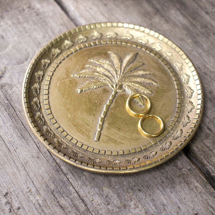 Golden Palm Trinket Dish | coastal lifestyle Australia | Travel & Tide