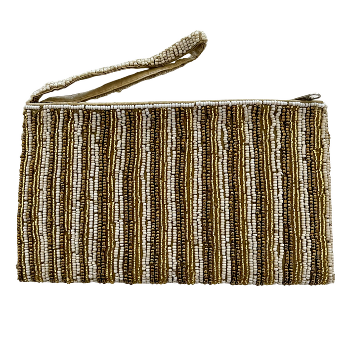 Beaded Clutch with Strap - close up | Travel & Tide