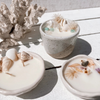 Seashell Pinched Ceramic Soy Candle - detail view | Travel & Tide