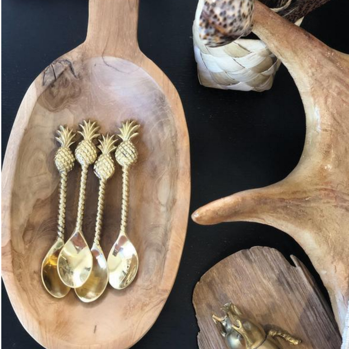 Pineapple Brass Teaspoon - styled shot | Travel & Tide