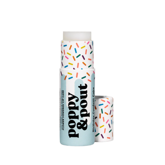 Poppy & Pout Lip Balm - Birthday Confetti Cake