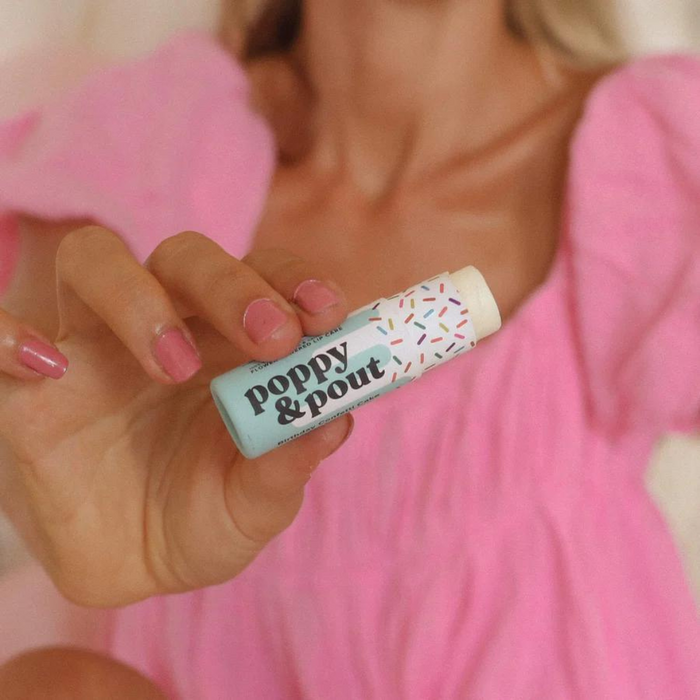 Poppy & Pout Lip Balm - Birthday Confetti Cake