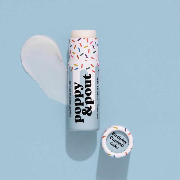 Poppy & Pout Lip Balm - Birthday Confetti Cake