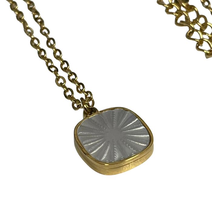 Mother of Pearl Rays Necklace - detail view | Travel & Tide