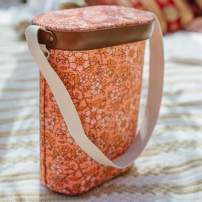 Wanderer Cooler Bag – Boho Quilted Lunch & Drink Cooler - styled shot | Travel & Tide