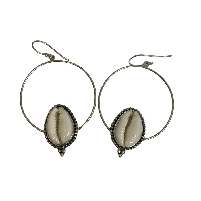 Large Hoop Cowrie Earrings | coastal lifestyle Australia | Travel & Tide