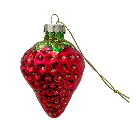 Strawberry Glass Christmas Ornament | coastal lifestyle Australia | Travel & Tide