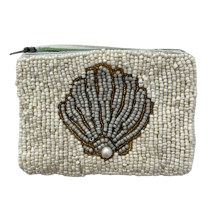 Venus Beaded Purse in Seafoam - detail view | Travel & Tide