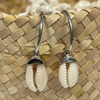 Cowrie Shell Silver Hoop Earrings | coastal lifestyle Australia | Travel & Tide