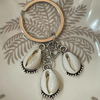 Isla 3 Cowrie Shell Keyring / Bag Charm - detail view | Travel & Tide