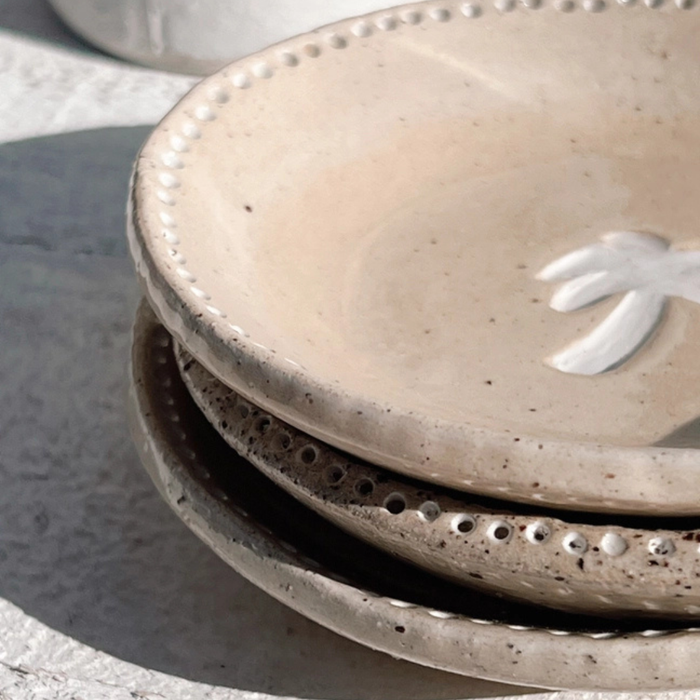 Soleil Medium Palm Flat Bowl - styled shot | Travel & Tide