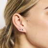 Baby Scallop Shell Stud Earrings - Silver and Gold - styled shot | Travel & Tide