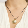 Marine Scallop Shell Rope Necklace – Silver or Gold - close up | Travel & Tide