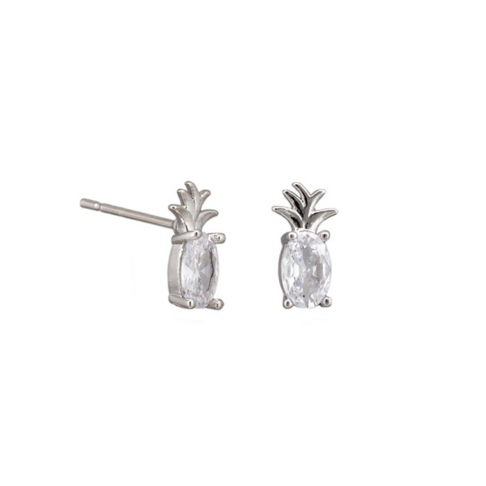 Crystal Pineapple Stud Earrings