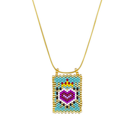 Turquoise Beaded Heart Necklace | coastal lifestyle Australia | Travel & Tide