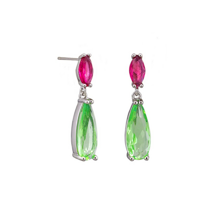 Green Crystal Eleanor Earrings