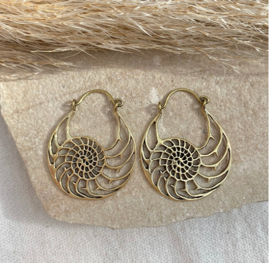 Gili Brass Ear Hoops