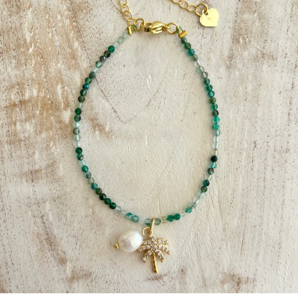 Tropicana Bracelet - Green Agate