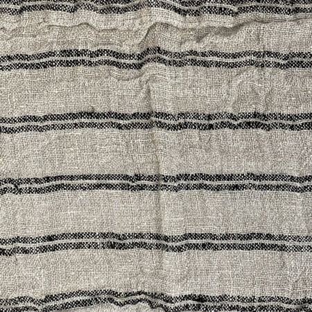 Angaston Black Stripe Linen Tote Bag - detail view | Travel & Tide