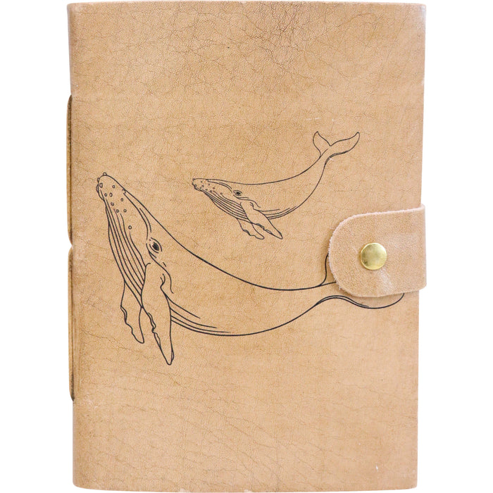 Leather Notebook - Whale