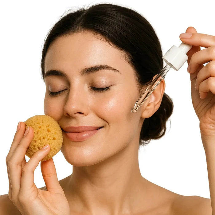 Fino Facial Sponge | Natural Sea Sponge for Sensitive Skin - close up | Travel & Tide