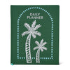 Daily Planner Palm Tree with embroidered fabric cover - A5 day to page planner front cover
