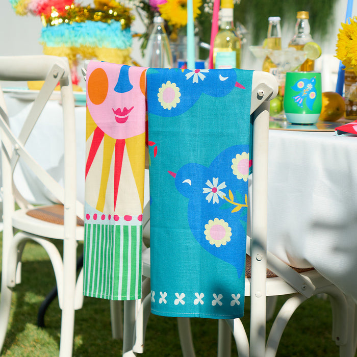 Fiesta Cotton Print Tea Towel - additional view | Travel & Tide