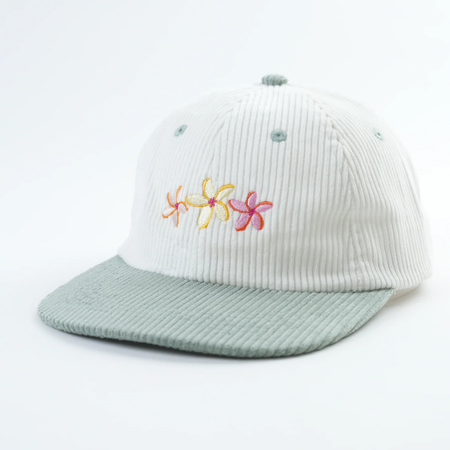 Side view of Flower Bloom Hat with embroidered floral design
