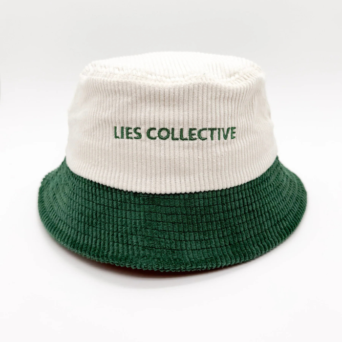 Person wearing the Great Aussie Beer corduroy bucket hat outdoors
