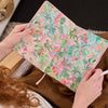Tiki Palm journal with embossed blush pink PU hardcover and elastic closure - A5
C
