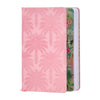 Tiki Palm journal with embossed blush pink PU hardcover and elastic closure - A5
