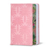 Tiki Palm journal open showing smooth lined pages and ribbon bookmark
