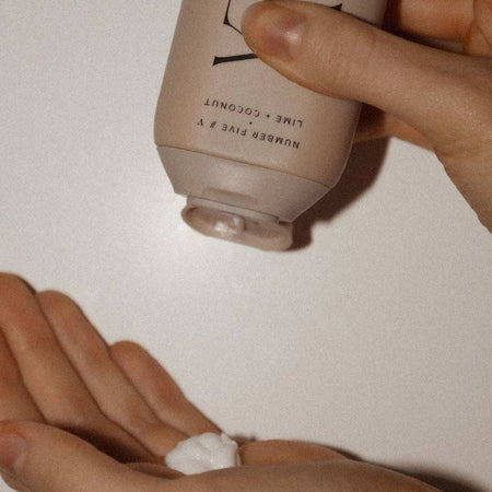 IVY ILA No. V lime coconut body custard jar open showing whipped texture — vegan cruelty-free body lotion
