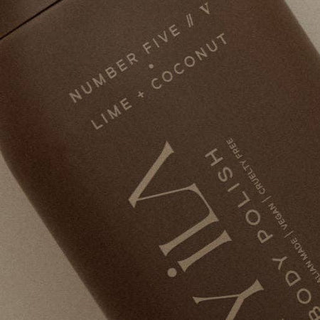IVY ILA No. V body polish styled with coastal accessories — zesty lime coconut sugar scrub, vegan and cruelty-free
