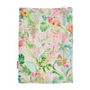 Close-up of Tiki print on linen and cotton laundry bag - 55% linen 45% cotton
